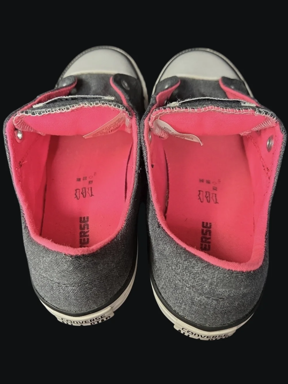 Converse Chuck Taylor All Star Maddison Youth Sz 3 Gray/Pink Low-Top Sneakers